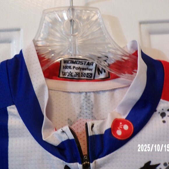 WEIMOSTAR MEN'S BICYCLE SHORT SLEEVE FULL ZIPPERED CYCLING CLUB JERSEY - Picture 7 of 7